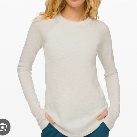 Lululemon Sit In Lotus Heathered Light Ivory - Picture 1 of 6
